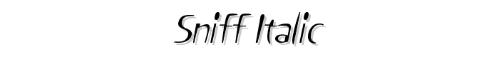 Sniff Italic font